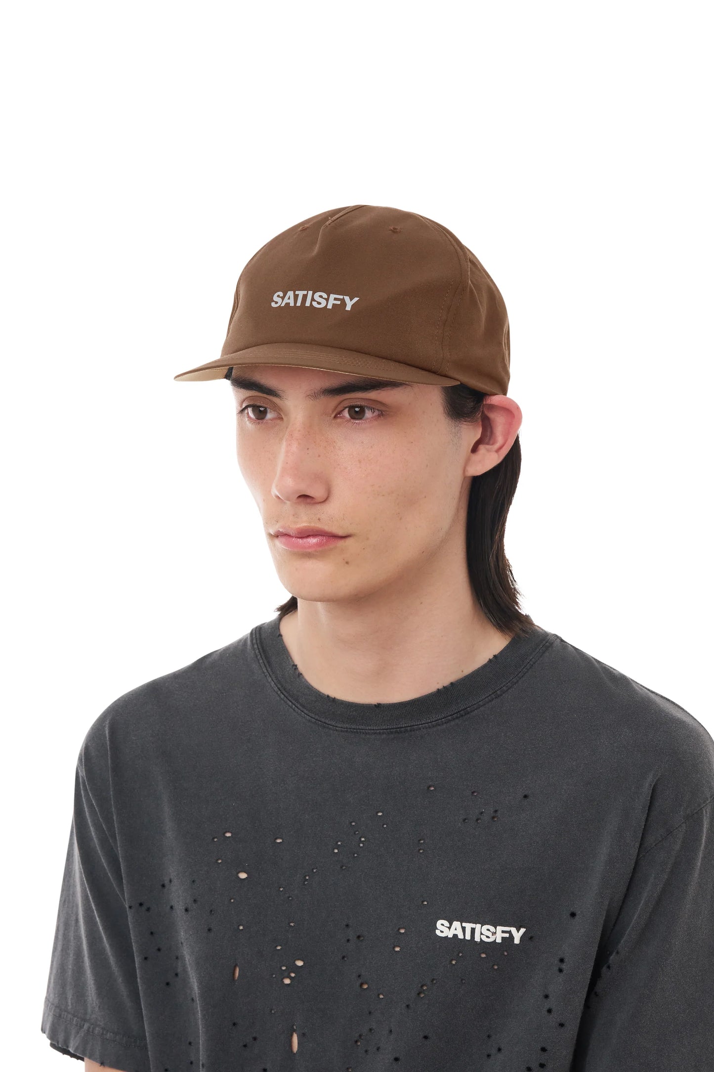 Satisfy Peaceshell Pinch Running Cap Brown