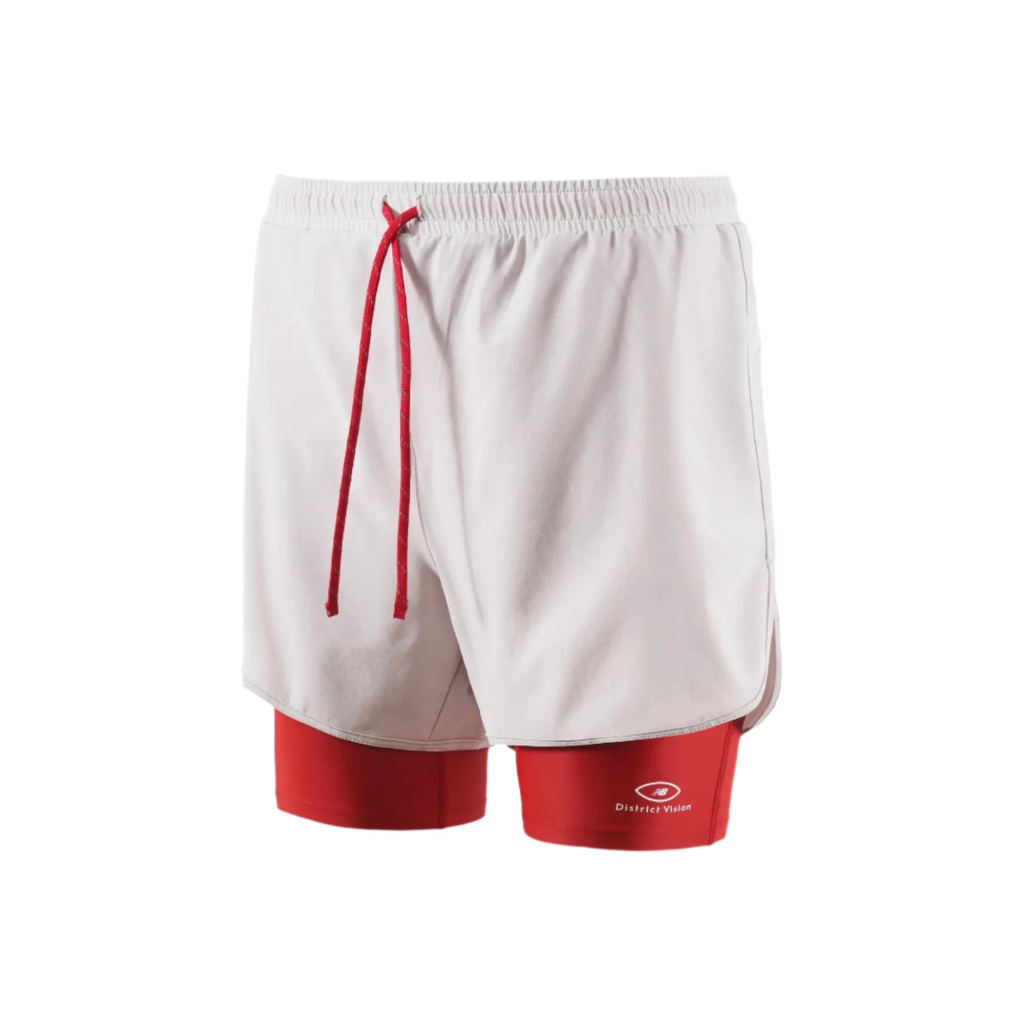 District Vision x New Balance Layered Trail Shorts - Goji Red