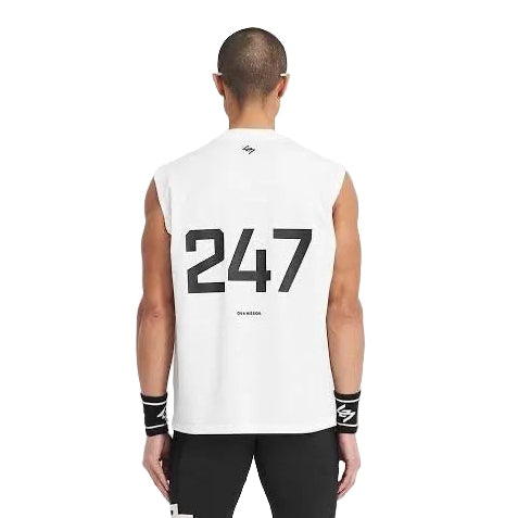 247 Represent Oversized Tank - Flat White