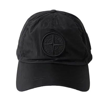 Stone Island Embroidery Nylon Cap Metal - Black