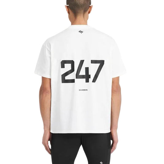 247 Represent Running Oversized Tee - Flat White
