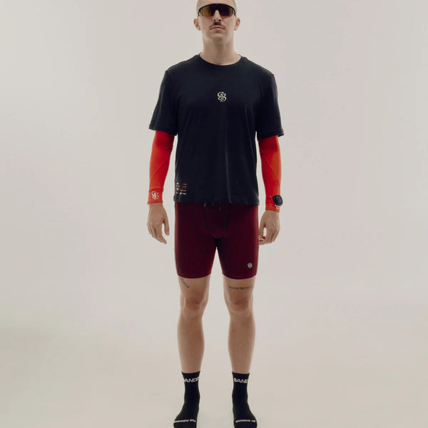 Bandit x Berlin Braves Unisex Cropped Micro Mesh Run Tee Black
