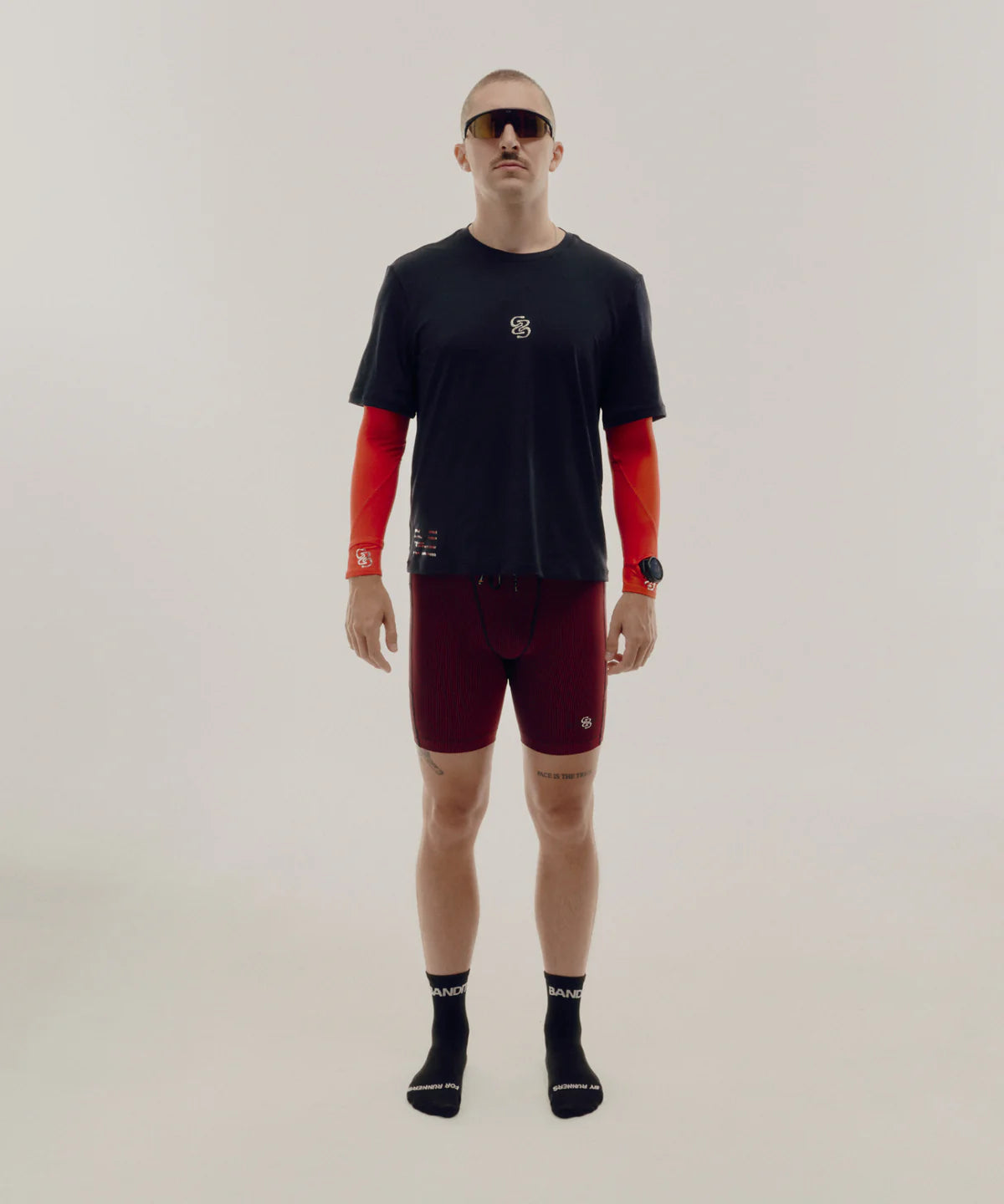 Bandit x Berlin Braves Unisex Cropped Micro Mesh Run Tee Black