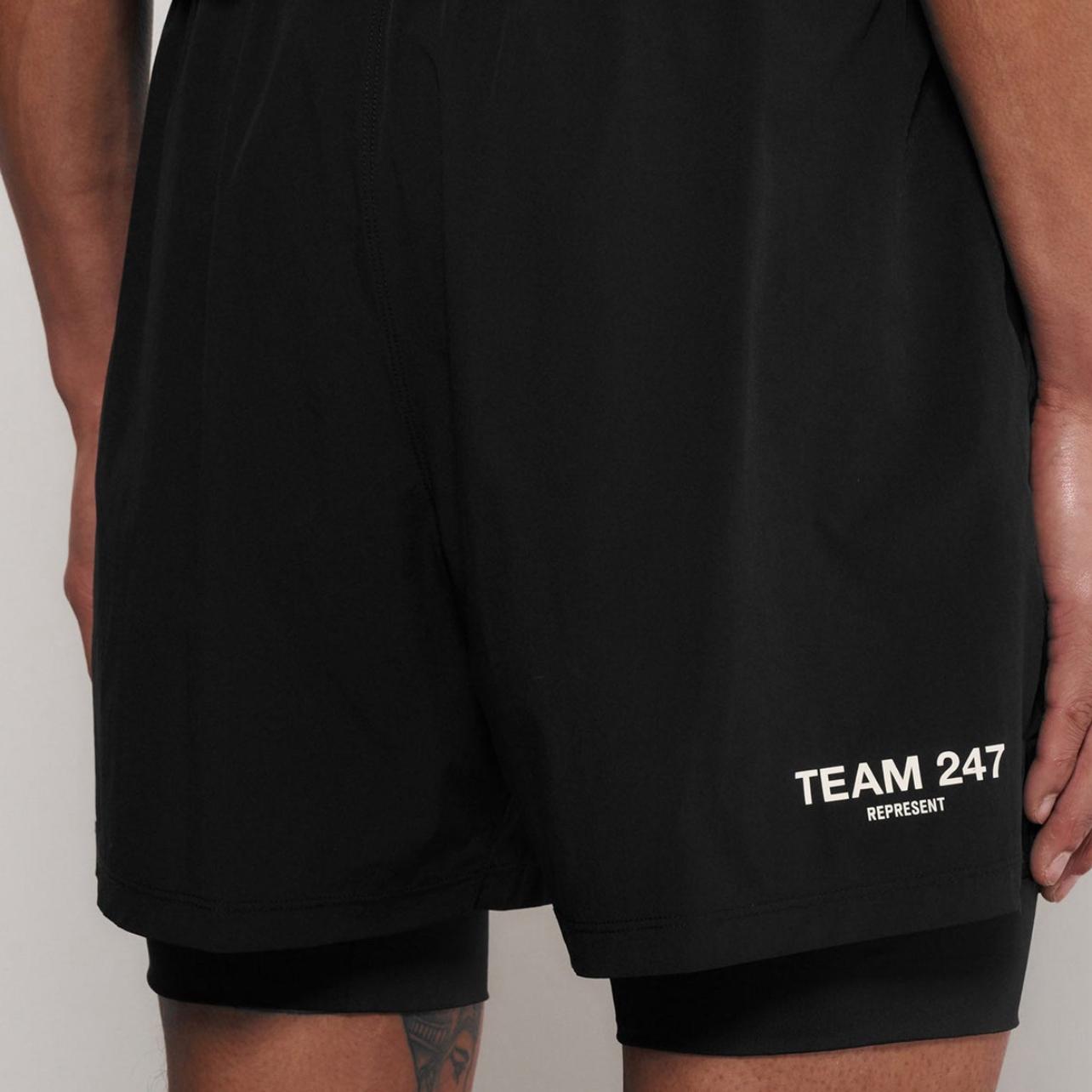 247 Represent 2in1 Shorts - Black