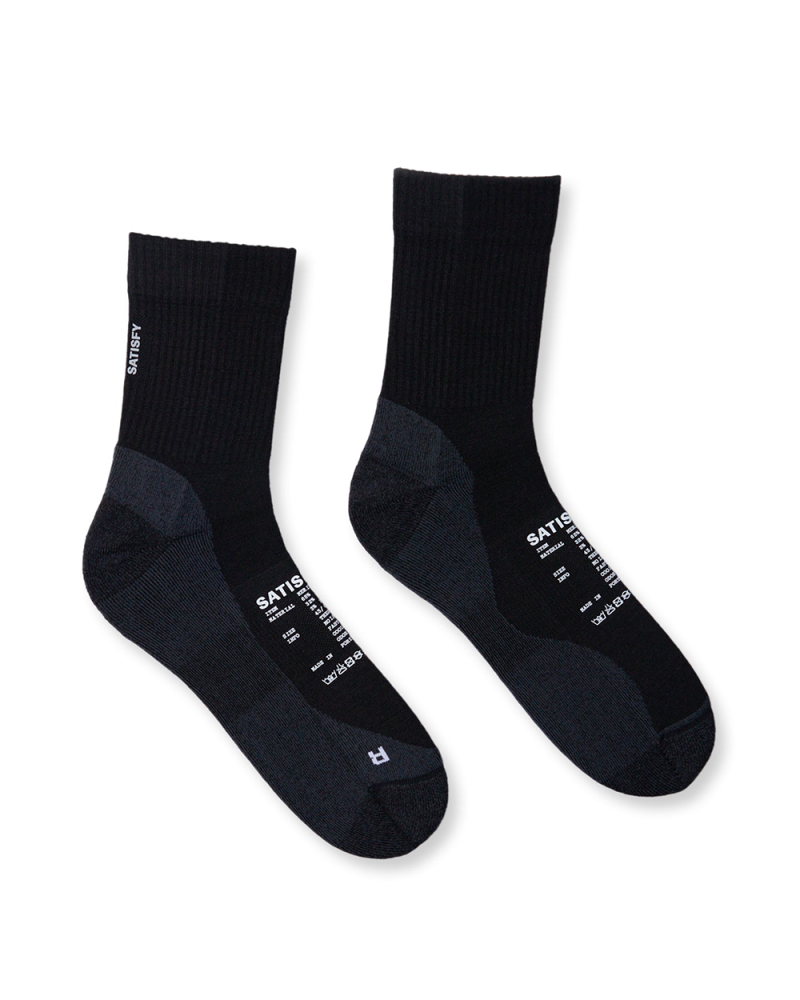Satisfy Nylon Merino Socks Black