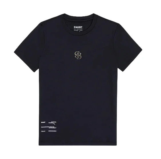 Bandit x Berlin Braves Unisex Cropped Micro Mesh Run Tee Black