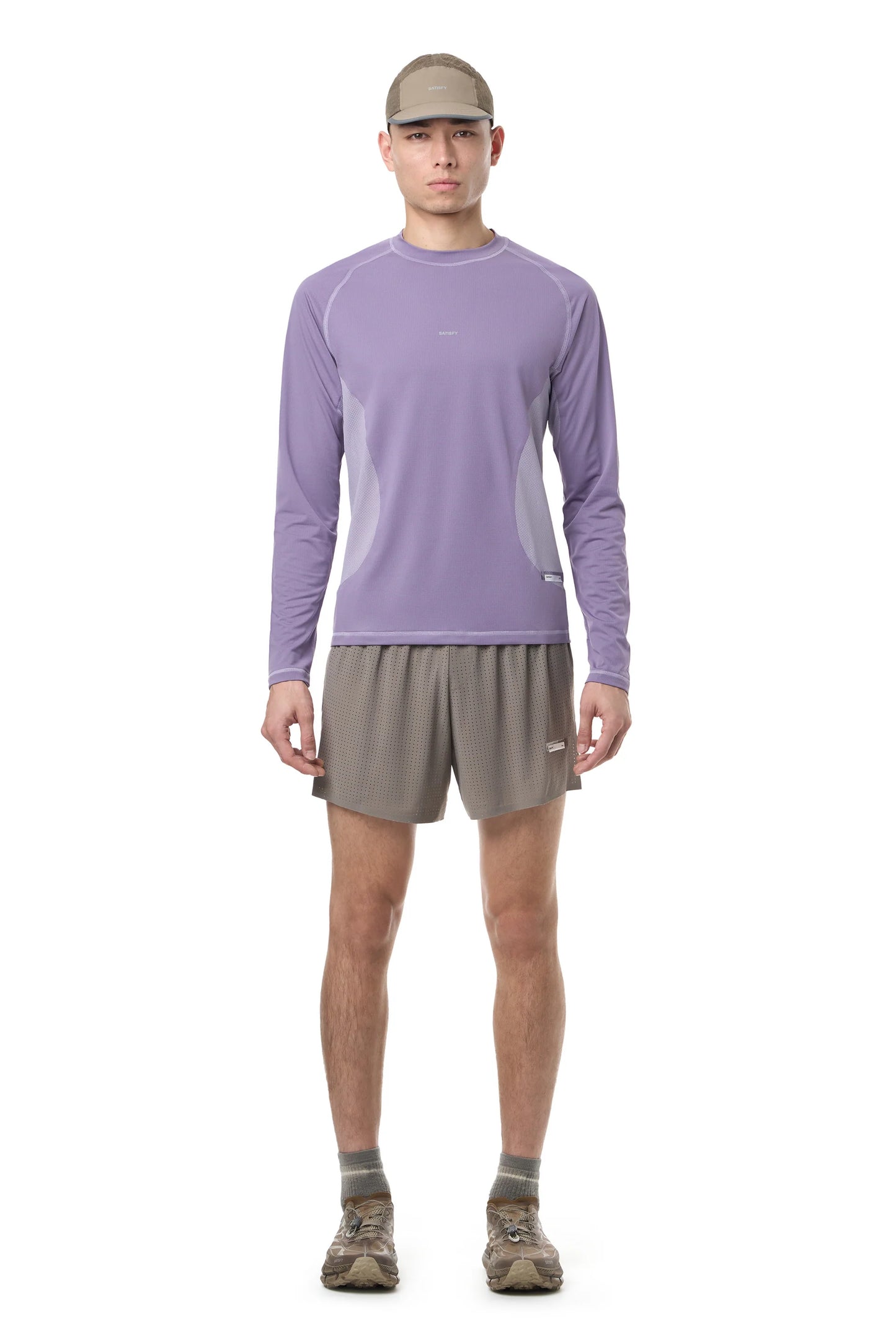 Satisfy Auralite Tech Tee LS Purple Sage