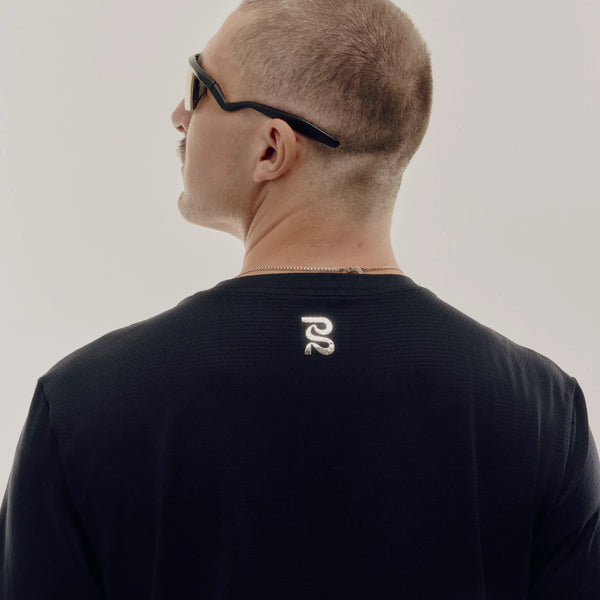 Bandit x Berlin Braves Unisex Cropped Micro Mesh Run Tee Black