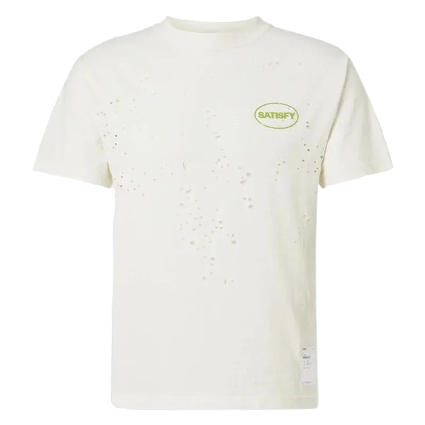 Satisfy MothTech Running Tee - Off White Green