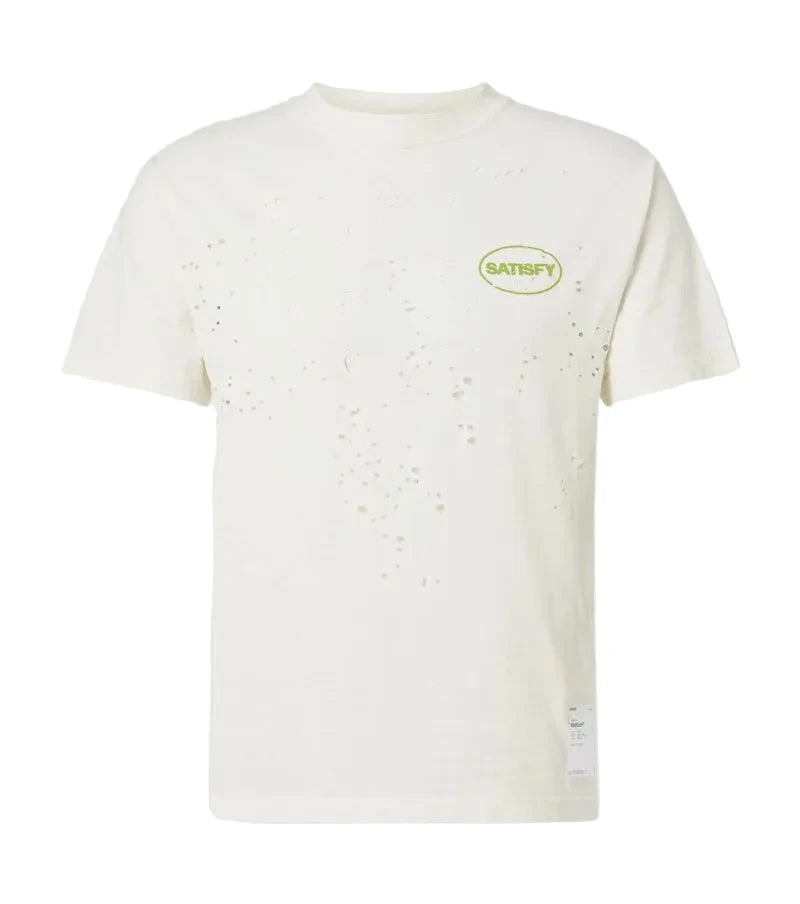 Satisfy MothTech Running Tee - Off White Green
