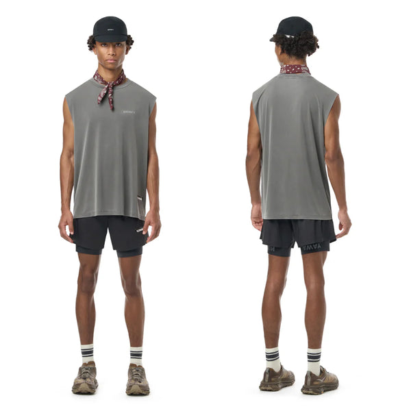 Satisfy AuraLite Muscle Tee - Mineral Graphite