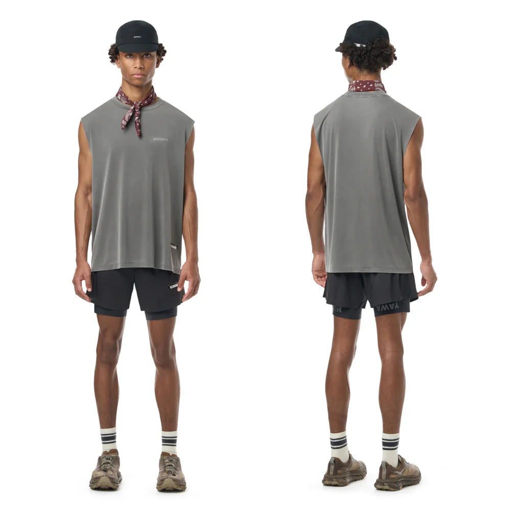 Satisfy AuraLite Muscle Tee - Mineral Graphite