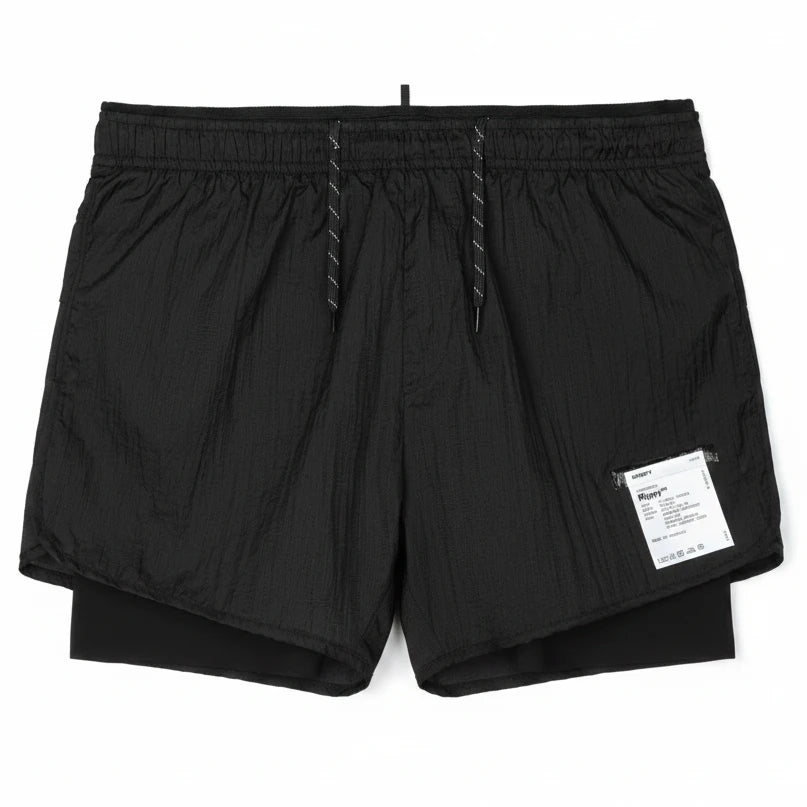 Satisfy Rippy 3" Trail Shorts - Black