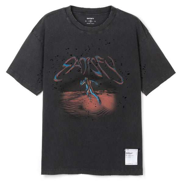 Satisfy Mothtec Tee - Faded Black