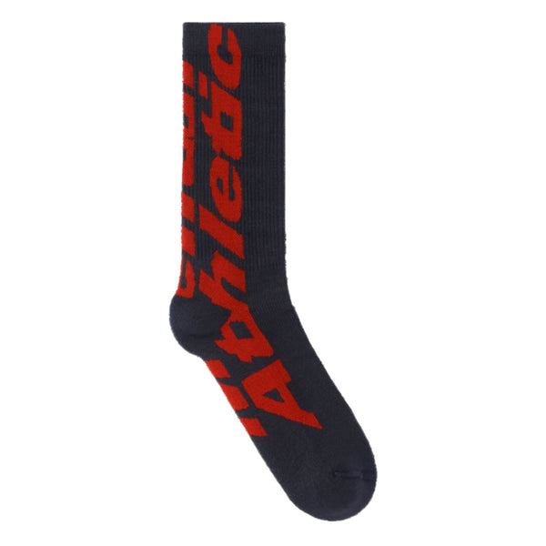 Mental Athletic Inner Logo Socks Anthracite Red