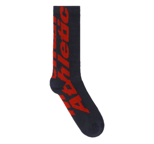 Mental Athletic Inner Logo Socks Anthracite Red