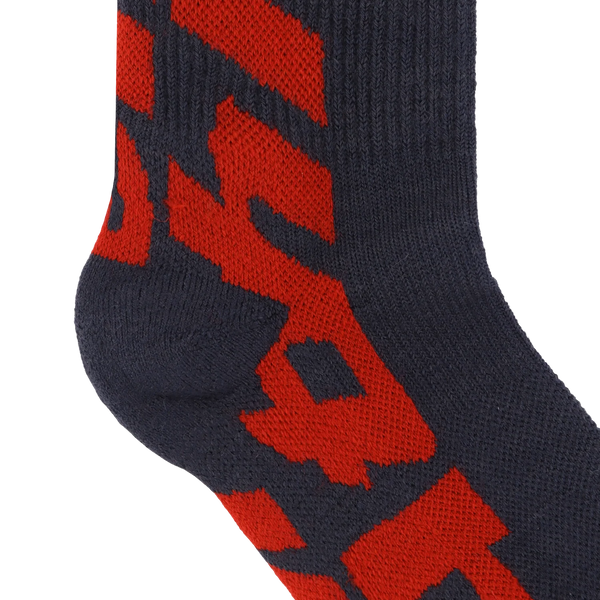 Mental Athletic Inner Logo Socks Anthracite Red
