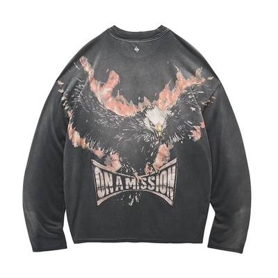 247 Represent Ignite Long Sleeve Tee - Stained Black Wash