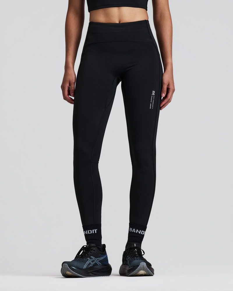 Bandit Women’s Stamina Flatlock High Waist Leggings -Black