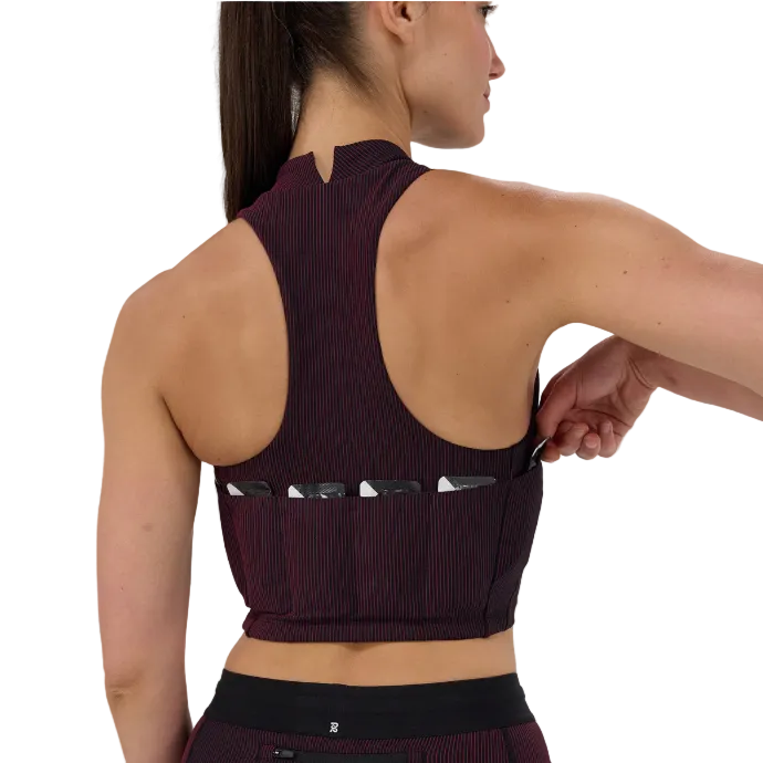 Bandit Cadence Mockneck Halter Race Crop - Black Fig