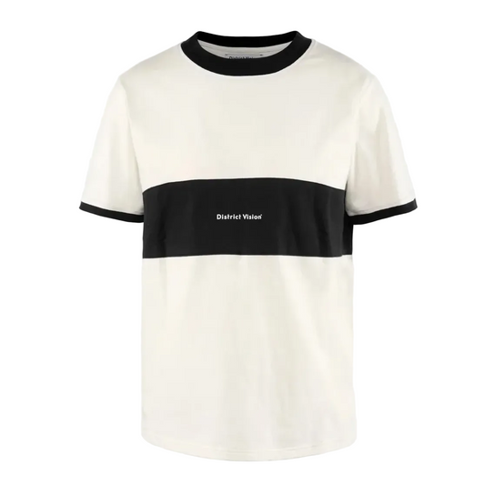 District Vision Japan Cotton Ringer Tee - Vintage White-Black