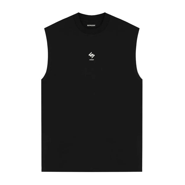 247 Represent Oversized Tank - Jet Black
