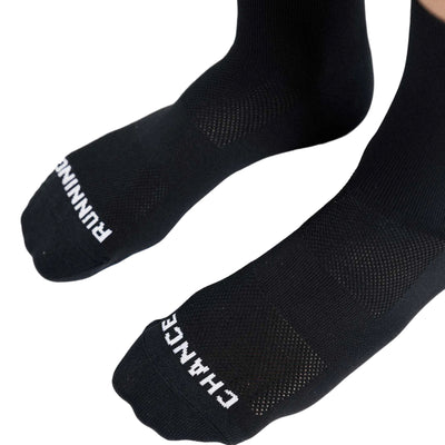 Chance Arow Lightweight Trail Sock - Black and White