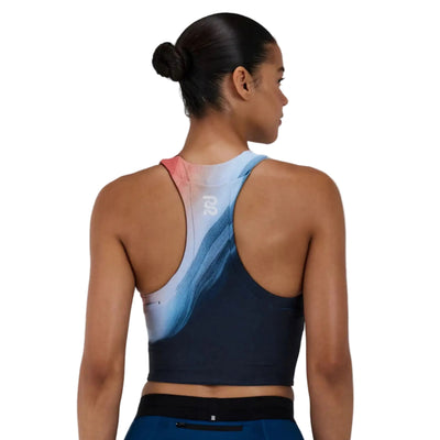 Bandit Stamina Crop Prt - Apricot Wave Print