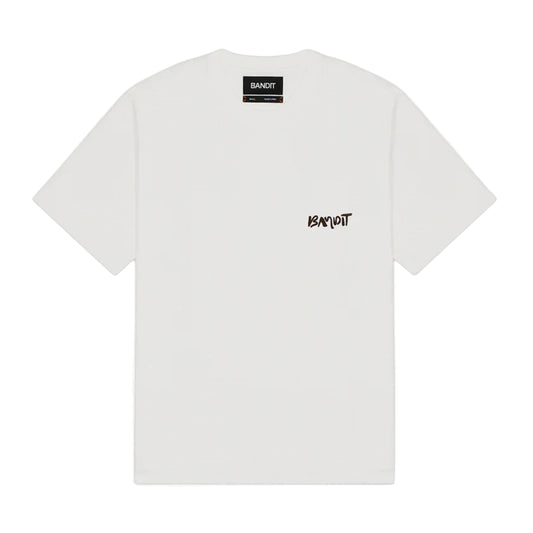 Bandit 26 Classic Cotton Tee Stylized Current - White
