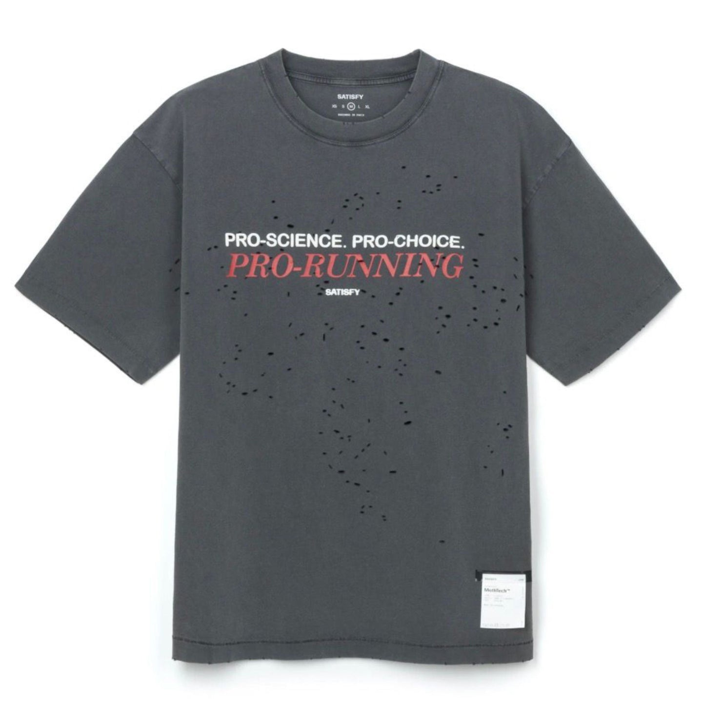 Satisfy Mothtech Tee Pro Running - Aged Black