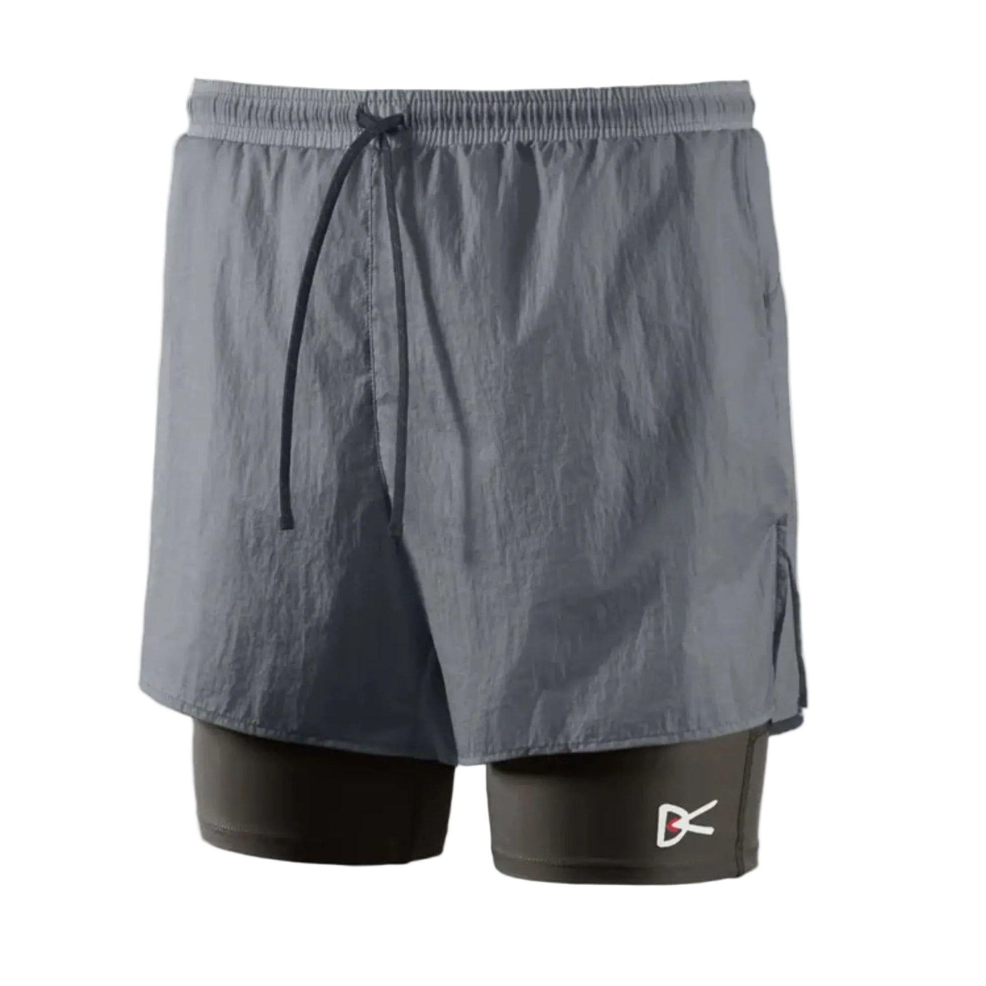 District Vision Ripstop Layered Trail Shorts - Charcoal/Slate Brown ...