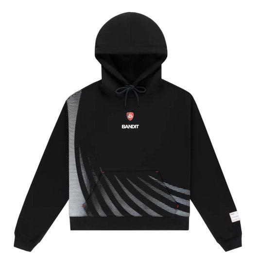 Bandit London Marathon 26 Classic Cotton Cropped Hoodie - Black