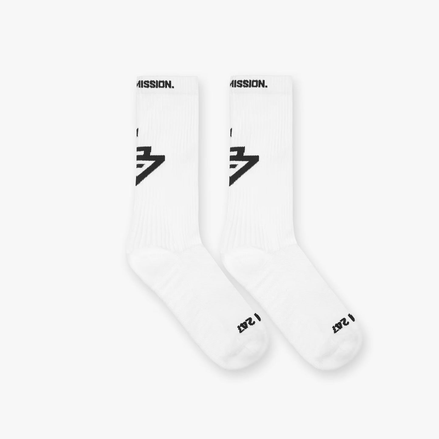 247 Logo Socks - White