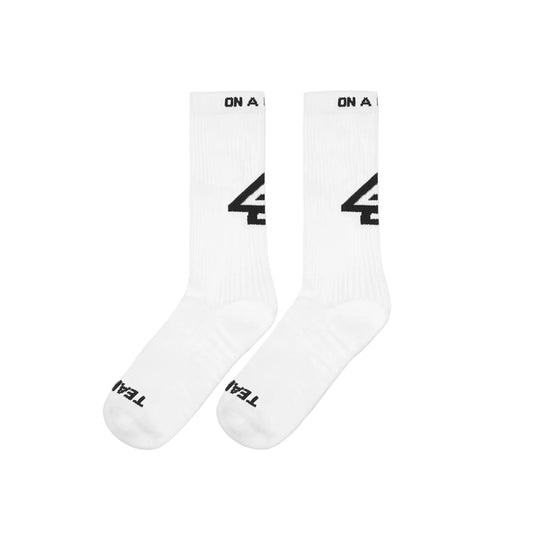 247 Logo Socks - White
