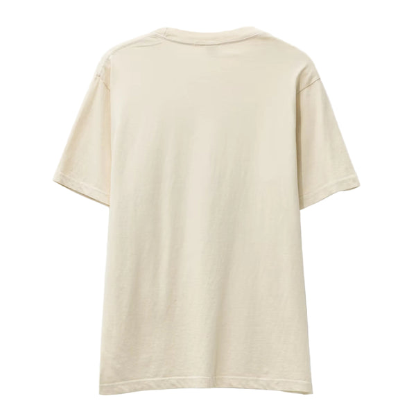 Sporty & Rich Athletics Tee - Cream Navy