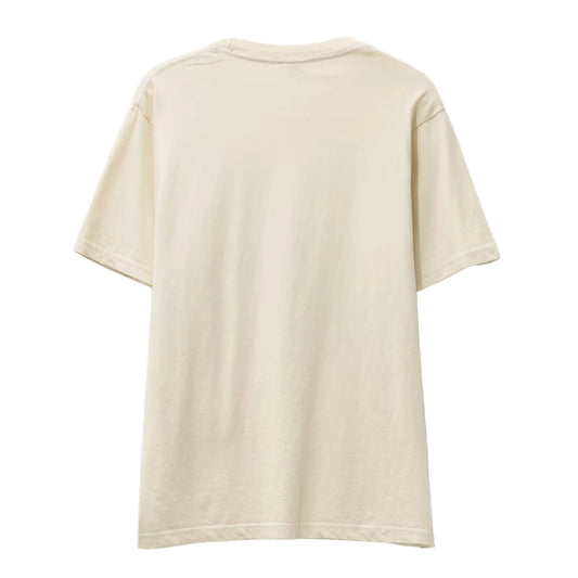 Sporty & Rich Athletics Tee - Cream Navy