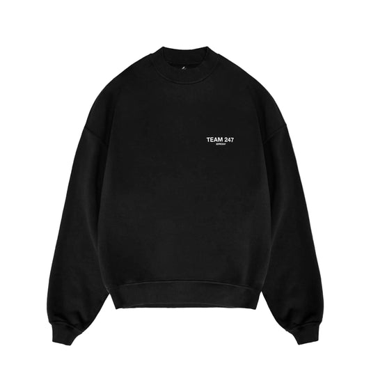 247 Team Oversized Crew - Jet Black