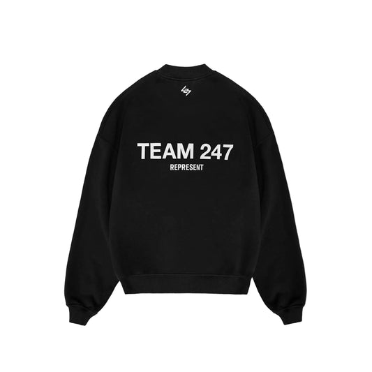 247 Team Oversized Crew - Jet Black