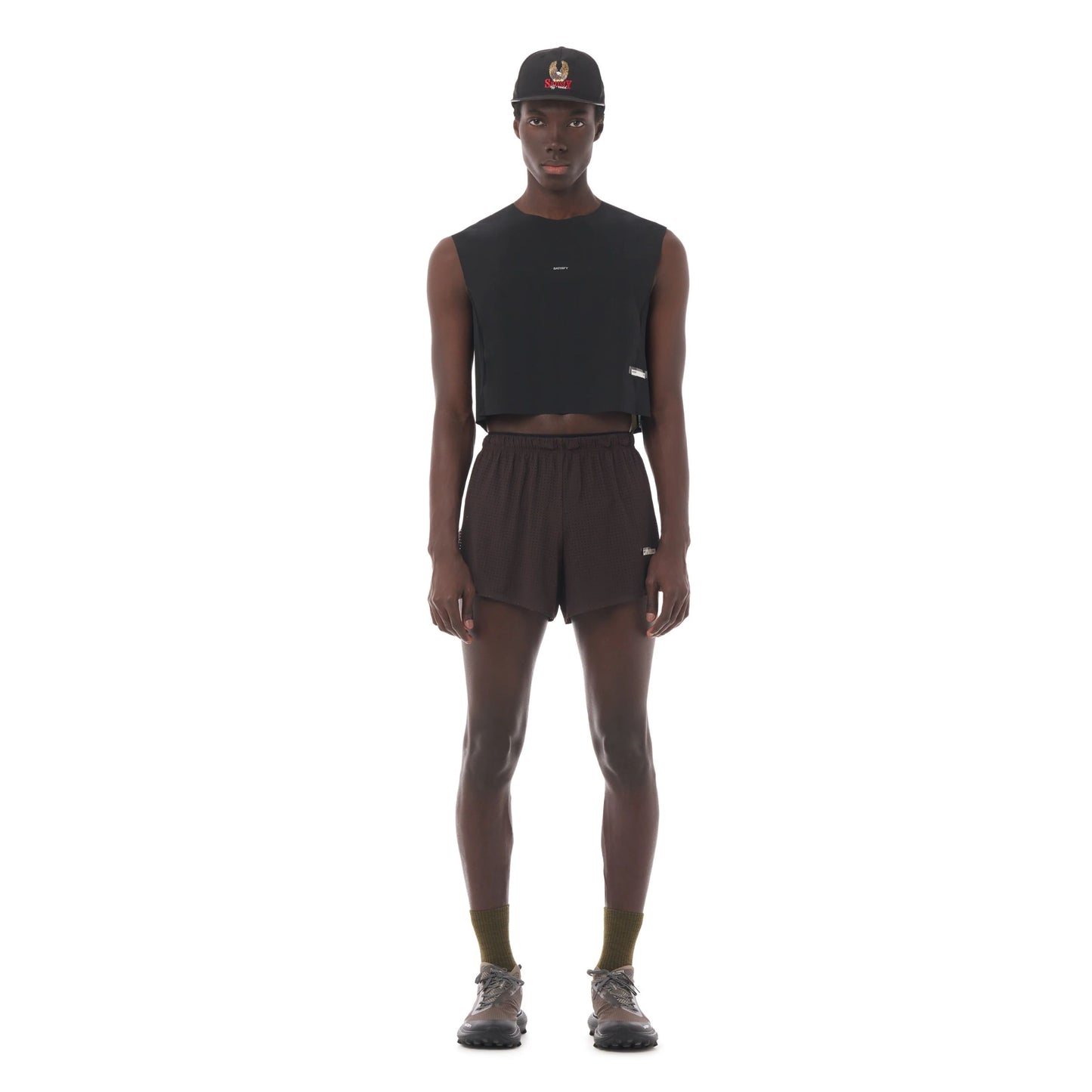 Satisfy Justice Trail Cropped Muscle Tee - Black