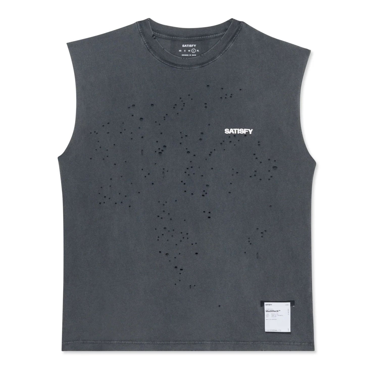 Satisfy Mothtech Muscle Tee - Aged Black