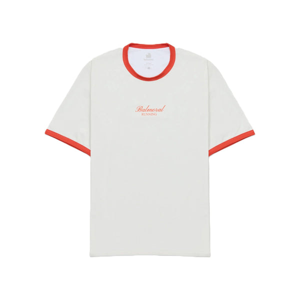 Balmoral Plaza Tee - White Red