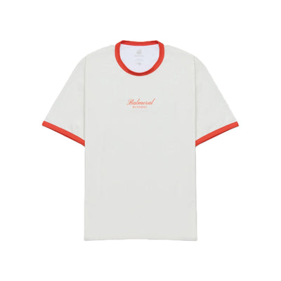 Balmoral Plaza Tee - White Red