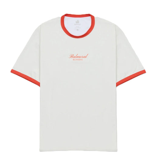 Balmoral Plaza Tee - White Red