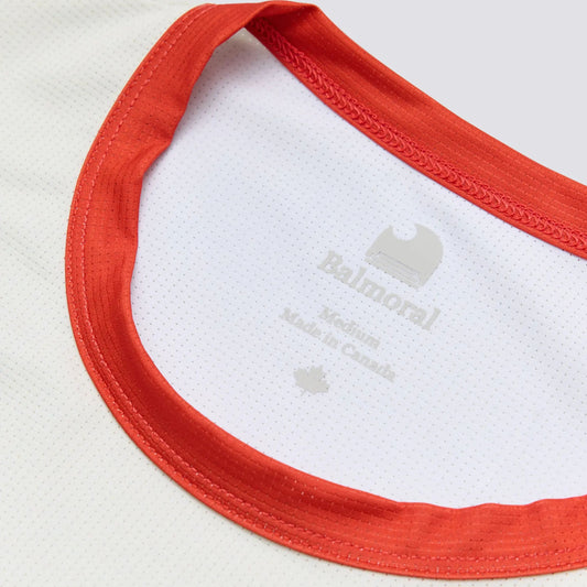 Balmoral Plaza Tee - White Red