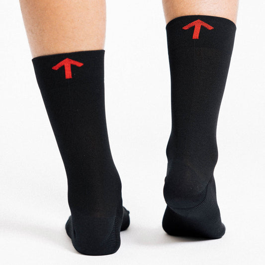 Chance Arow Padded Trail Sock - Black and Orange
