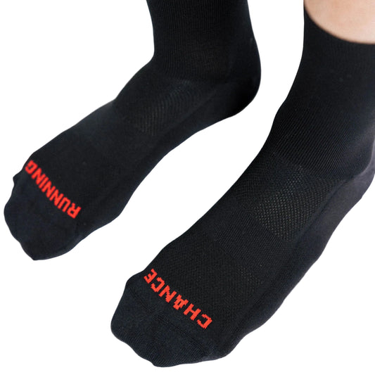 Chance Arow Padded Trail Sock - Black and Orange