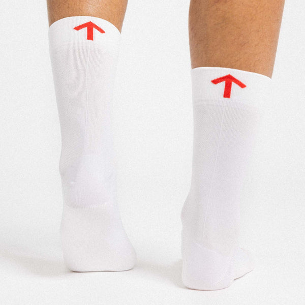 Chance Arow Padded Trail Sock - White and Orange