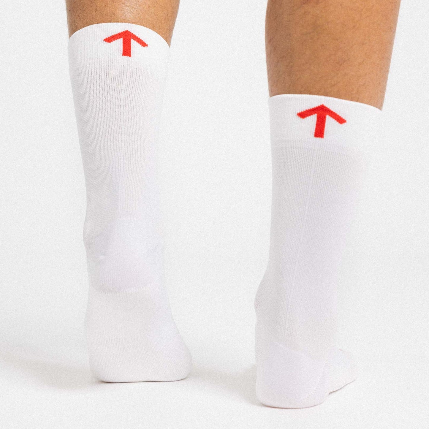 Chance Arow Padded Trail Sock - White and Orange