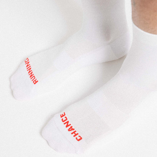 Chance Arow Padded Trail Sock - White and Orange