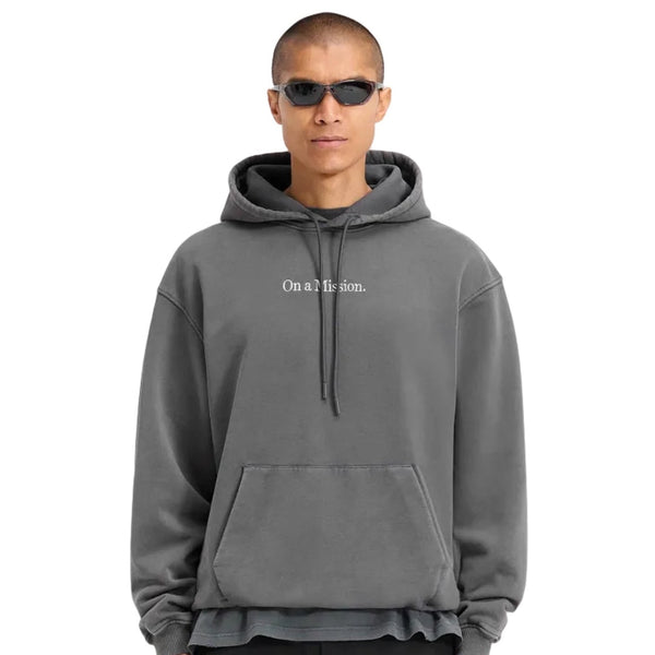 247 Represent On A Mission Hoodie - Aged Black